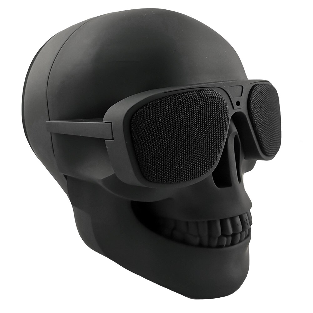 Haut-parleurs sans fil Bluetooth Portable, grande Version, tête de mort, chien, chat, caisson de basses 360 °, stéréo, Super basses, carte TF, lecteur de musique: Skull Speaker