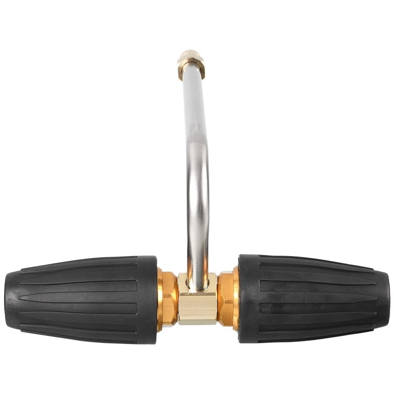 Gutter Cleaner Attachment for Pressure Washer, 2 Rotating Turbo Nozzle, 1/4 Inch Quick Connect, 3300 PSI