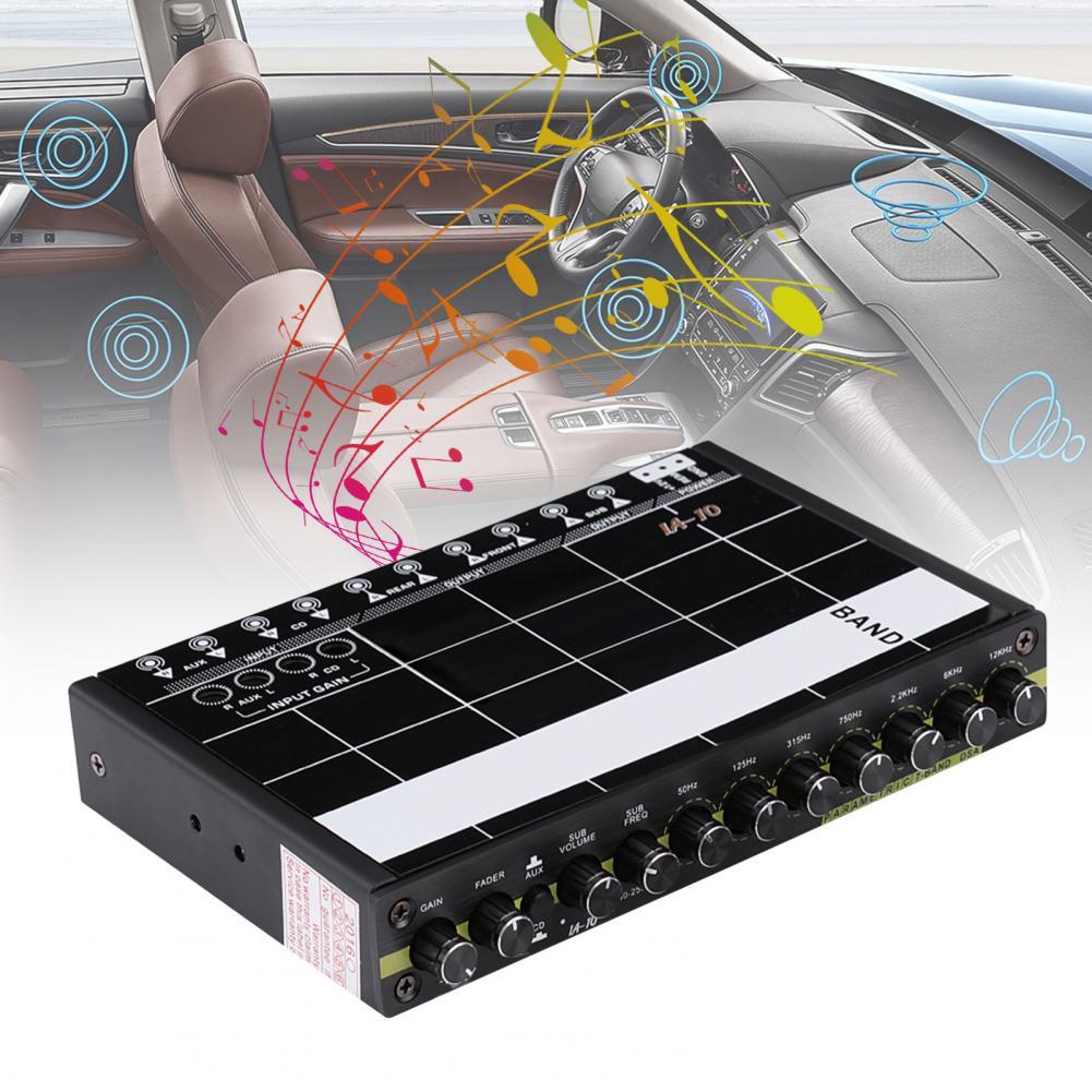 directe 40 Égaliseur Audio universel, haute sensibilité, noir, 7 bandes, processeur numérique stéréo croisé pour automobile