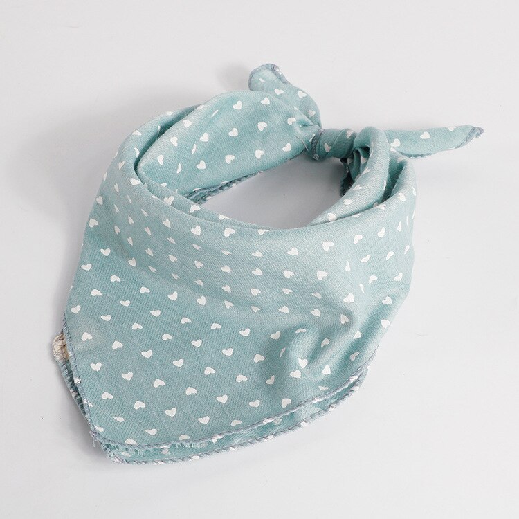 baby boy girl Children's soft Cotton Scarf Kid Neckerchief Collar Kids Collar Square scarf bib: Pea green to bake
