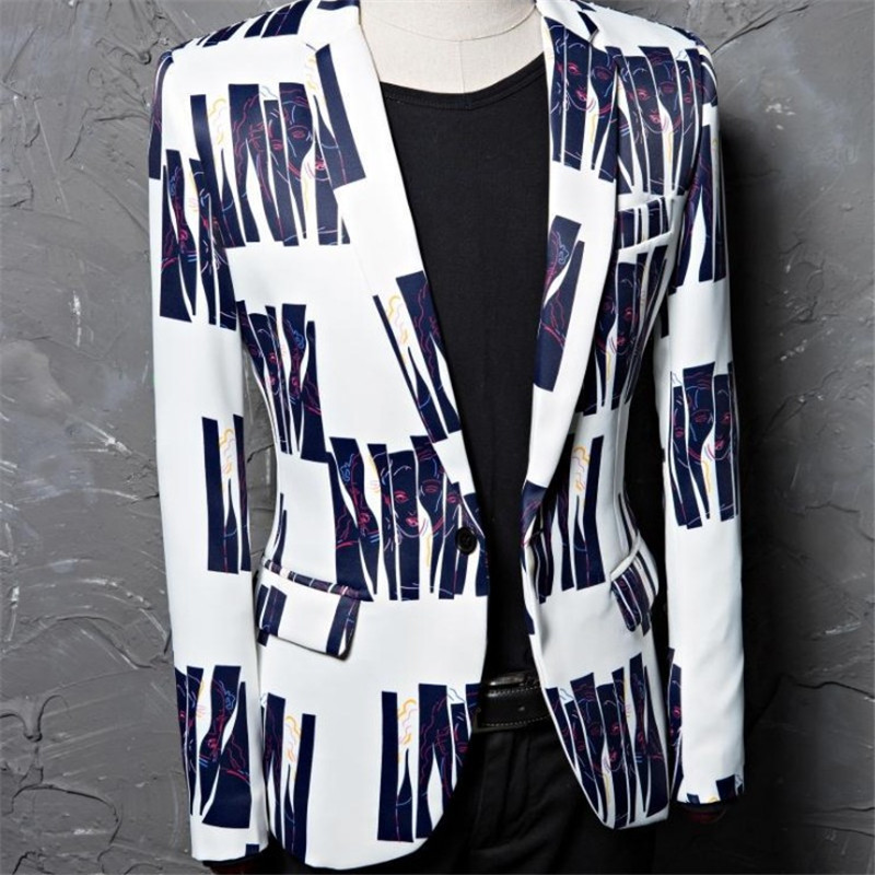 Men's Blazer - Slim Fit - Single Breasted - Notched Collar - Polyester - Formal Business Party Wedding Prom