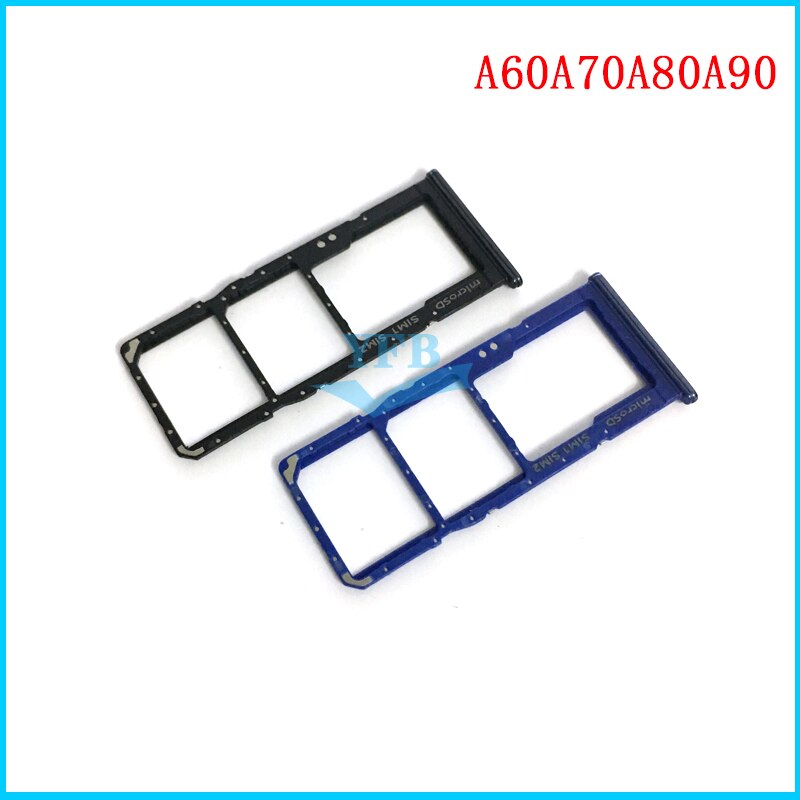 10pcs bandeja Sim soporte para Samsung Galaxy A10 A105F A20 A30 A305F A50 A505 A505F A60 A70 A80 A90 bandeja de la tarjeta SIM ranura de reparación de la parte