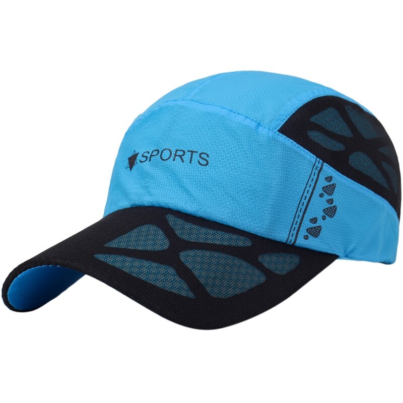 Summer Outdoor Sun Hats Quick Dry Mesh Golf Fishing Cap Adjustable Unisex Baseball Caps: TL