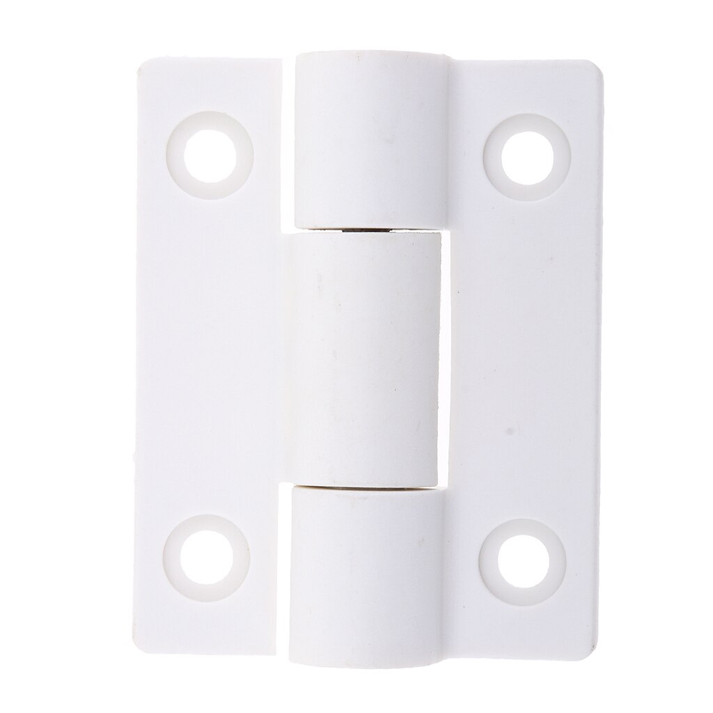 56mm X 43mm White Plastic Reinforced Window Door Cabinet Butt Bearing Hinge