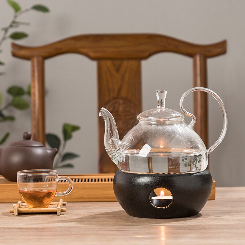 Base de calentamiento, estufa de vela, fabricante de té, tetera de estilo japonés, calentador Portable, soporte de té, Base aislante de café con remaches