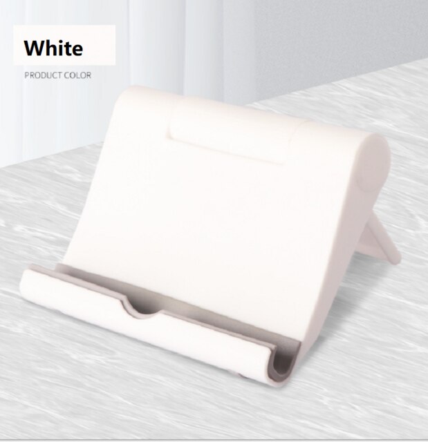 Telefoon Houder Desk Stand Mobiele Tablet Statief Mount Ondersteuning Voor Iphone Xsmax Huawei P30 Xiaomi Plastic Opvouwbare Bureau Houder: E36 White