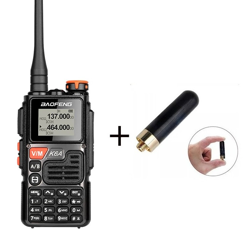 baofeng UVK6 Walkie Talkie Am Fm Two Way Radio Commutator Station Ham Wireless Set Long Range Receiver Quansheng UV-K6: Blue / EU