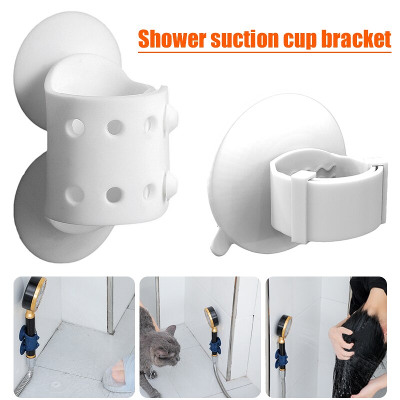 Suction Cup Shower Head Holder Handheld Showerhead Bracket Adjustable Shower Holder Removable Wall Mounted SEC88