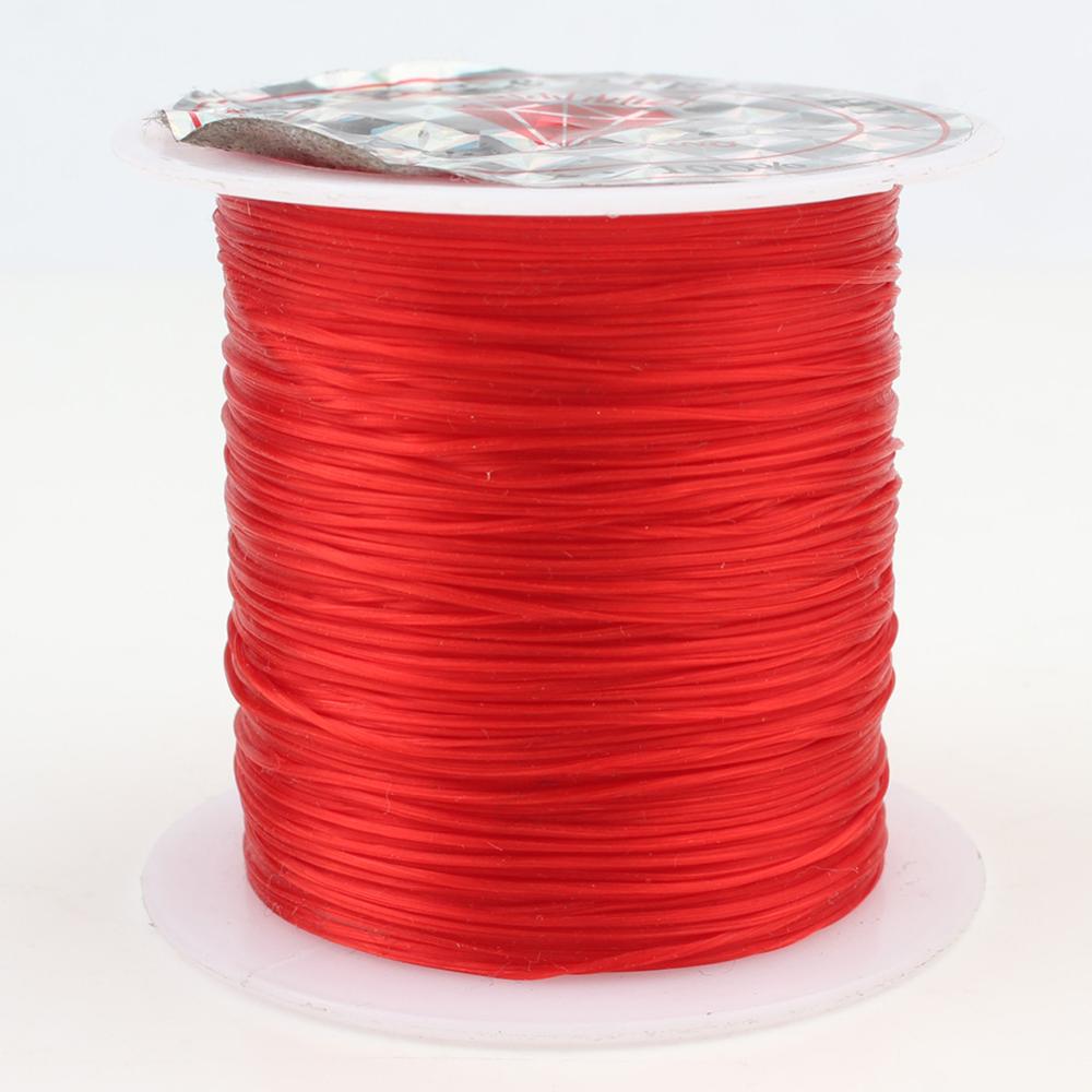 Eight Colors Strong Stretchy Elastic Beading Wire Cord String Thread 10M/roll 0.8mm For Jewelry Making DIY Bracelet Accessories: Red