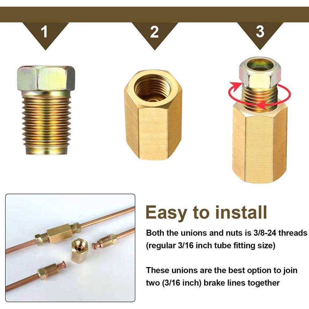 Brake Fittings Brass Inverted Flare Union &amp; COMPRESSION pcs 12 FITTING W4Z7