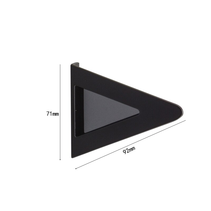 Modern triangle cabinet door handle Plane embedded drawerpulls Brushed brass/ black 3.6"/5" Kitchen furniture handles hardware: Matte black small