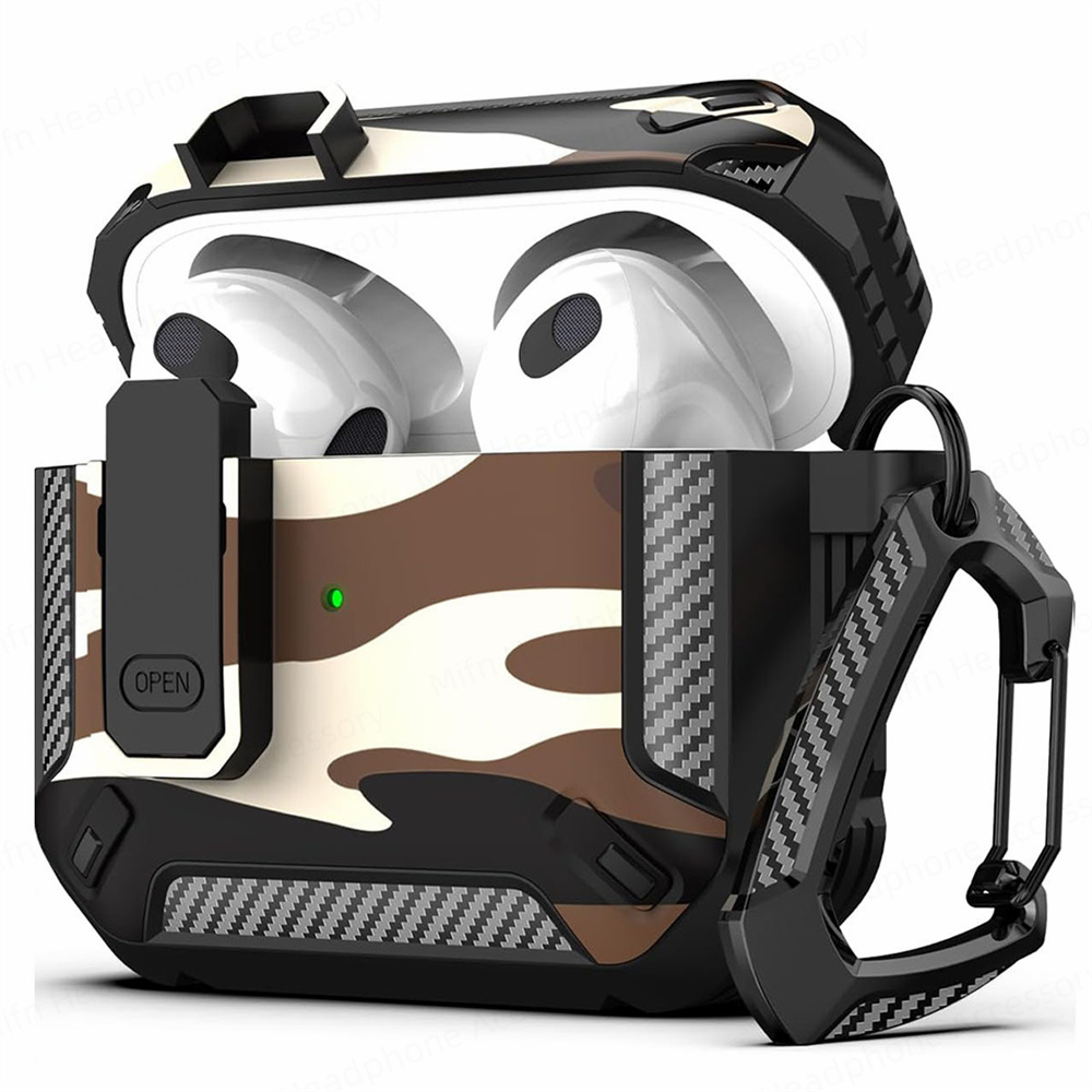 Voor AirPods 4 Case (USB C) Draadloze Bluetooth beschermhoes 2024 schakelaar Hoofdtelefoon gevallen Voor Apple Airpods 4e Gen Funda: Light Grey