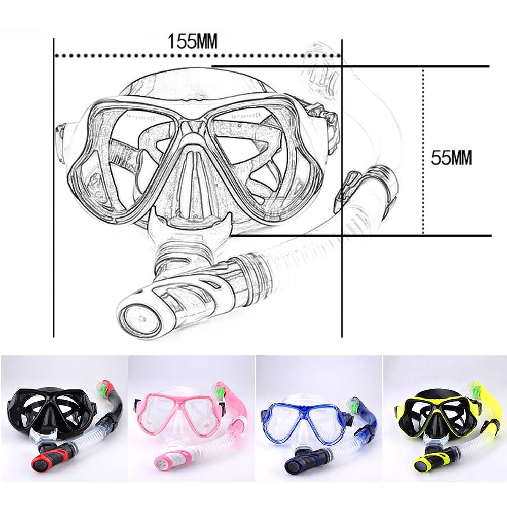 Scuba Diving Mask For Adult Youth Anti Fog Underwater Wide View Snorkel Mask HD Anti-UV Diving Kit Equipment