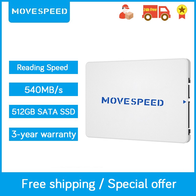 Movespeed SATA3 Ssd 512Gb Hdd 2.5 Harde Schijf Schijf 2.5 "Interne Solid State Drive