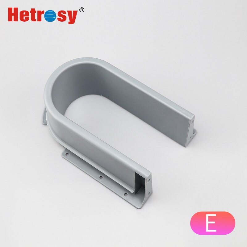 Hetrosy Hardware Plastic U Shape Drawer Slot Accessories Under the Sink For Cabinet Drawer Waterproof Baffle Fittings: E Type Grey