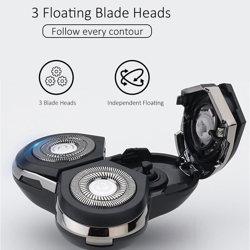 Elektryczna golarka robić brody dla mężczyzn suchy & mokro trymer obrotowy brzytwa wodoodporna ładowalna USB bezprzewodowy 6 w 1 zestaw robić pielęgnacji 8500