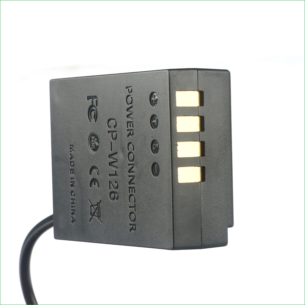 Conector de alimentación de batería ficticia NP-W126 W126S para Fujifilm, CP-W126, X-E2S, X-H1, X-M1, X-T1, X-T2, X-T3, X-T10, X-T20