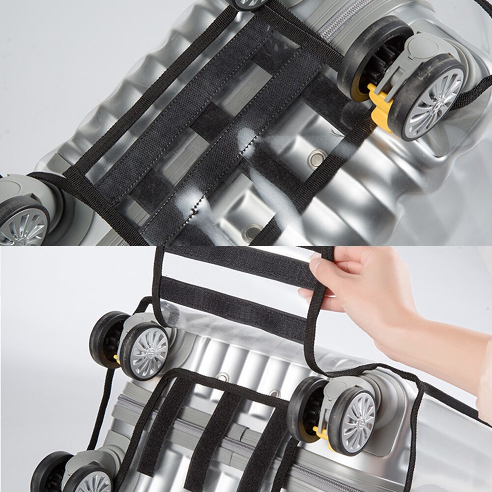 Wiederverwendbare Staub Proof Matt Transparent Lagerung Schutz Zipper Zubehör PVC Wasserdichte Reise Lieferungen Koffer Abdeckung