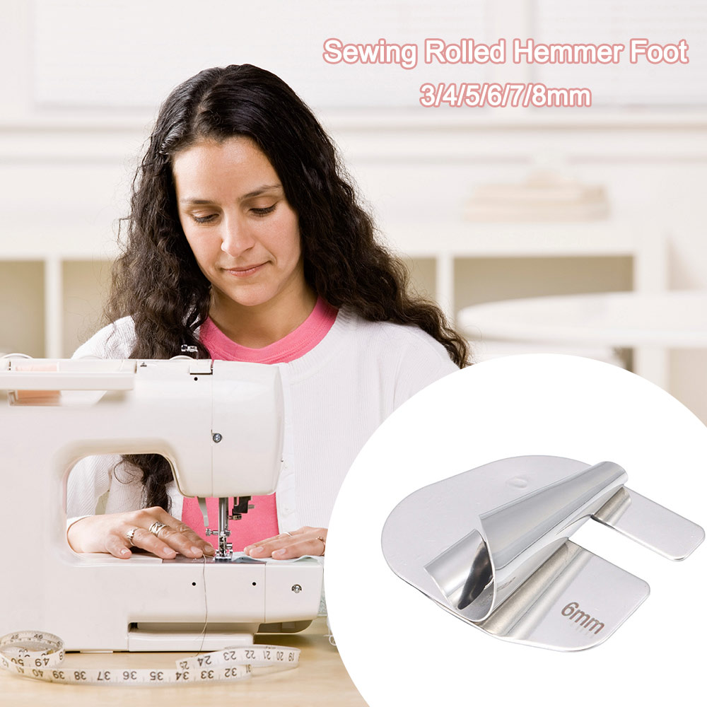Prensatelas para máquina de coser antigua, dobladillo enrollado estrecho de acero duradero, accesorio de costura para manualidades, 3-10mm