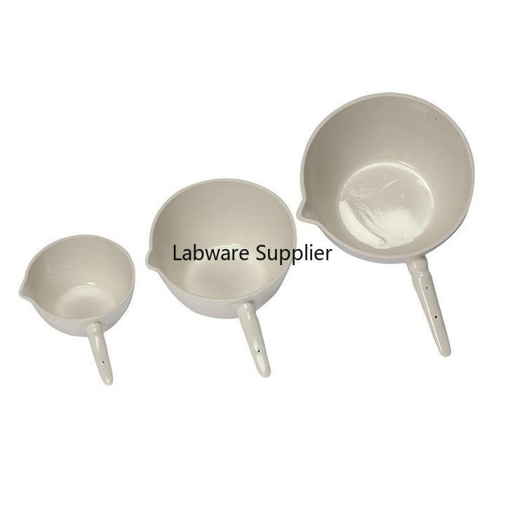 Porcelain evaporative dish, Ceramic evaporating dish, steamer WITH HANDLE 30/50/75/100-300ml