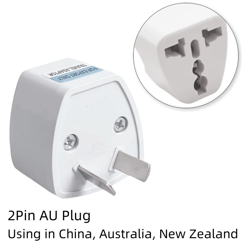 Universal AU UK US EU Plug Adapter US to EU Plug Converter Australian KR Euro Travel Adapter Power Electric Socket AC Outlet: army green