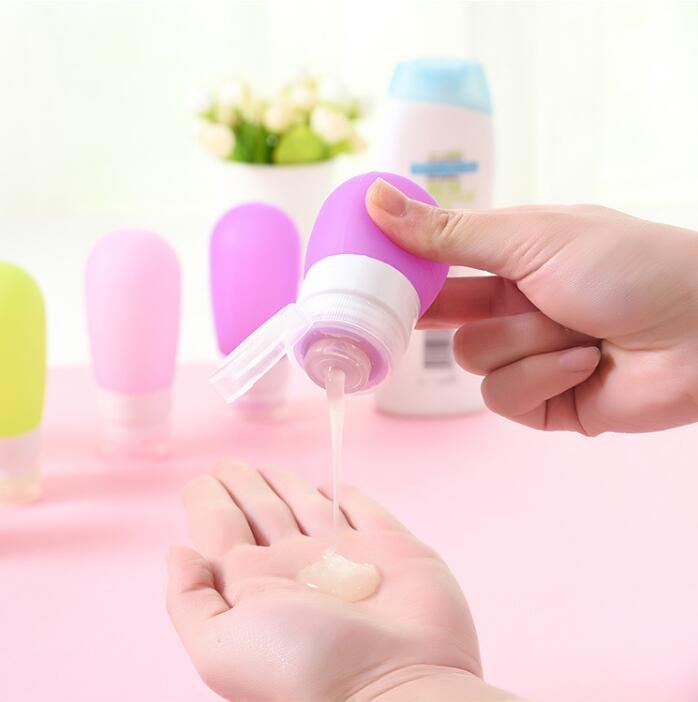 Siliconen fles bottelen draagbare travel pack blikjes Leuke ronde kleine doseren flessen