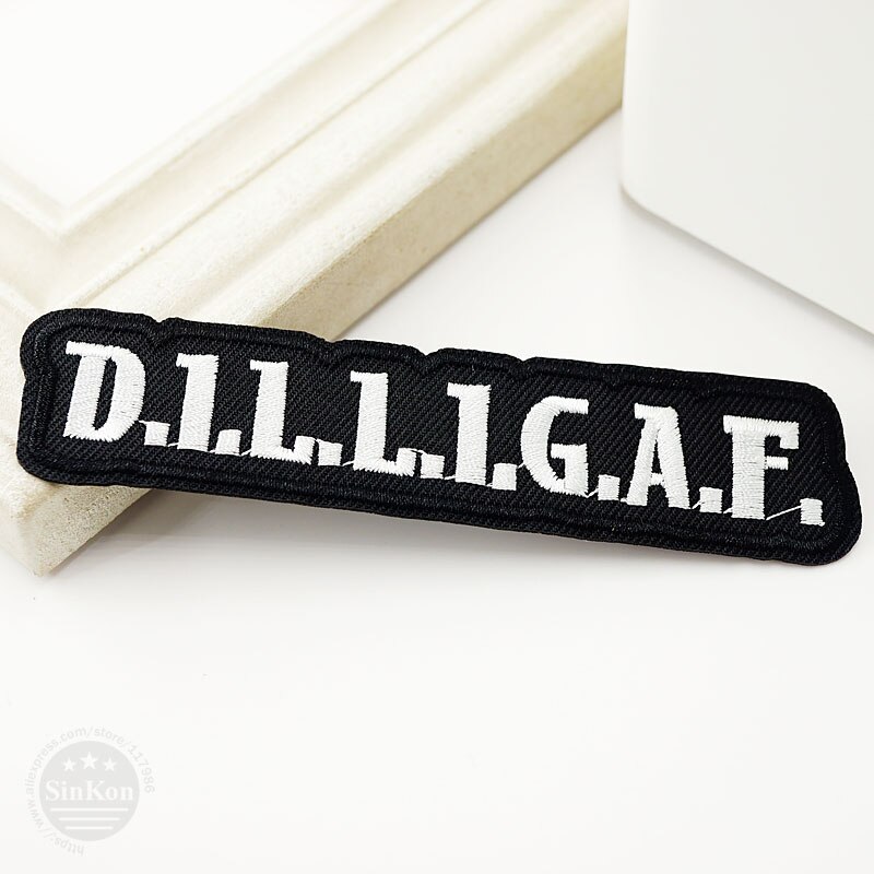 Dilligaf (Size:2.6X11.5Cm) doek Badges Mend Versieren Patch Jeans Zak Hoed Kleding Kleding Naaien Decoratie Applique Patches