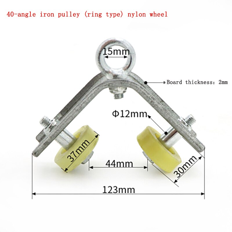 Polea De cable de hierro angular para grúa de: 40-40Rings Nylon