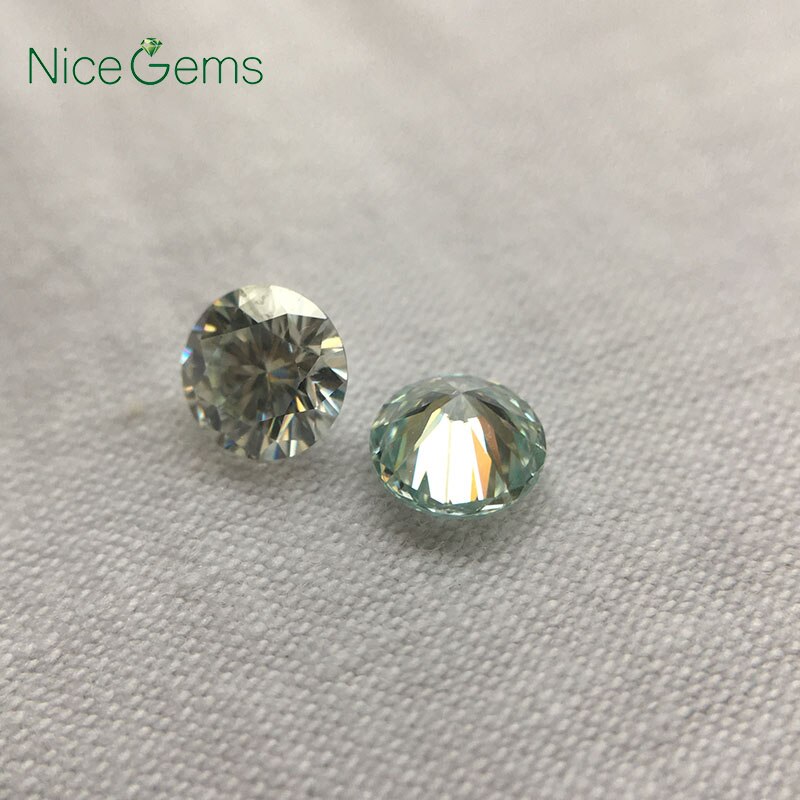 Ronde Uitstekende Cut Moissanite Lichte Blauwe 5mm 0.5 Karaat Moissanites Losse Edelstenen Voor Sieraden Brilliant VVS Duidelijkheid