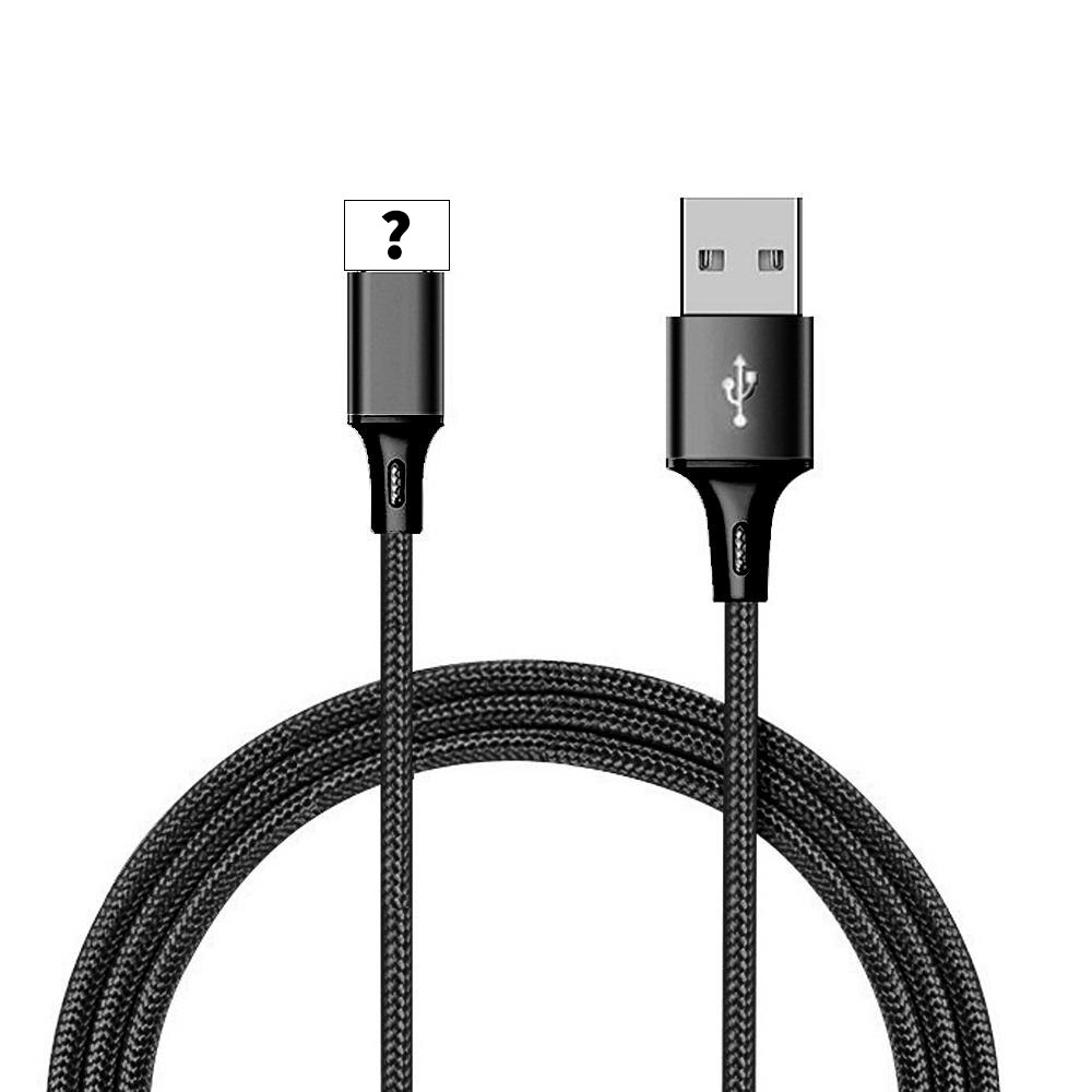 Usb Type C Kabel Lightning Kabel Micro Usb Datakabel Nylon Gevlochten Quick Lading 3.4A Rood Blauw Zwart 1M: Black / Micro-USB