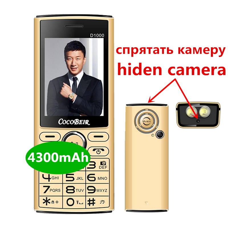 Powerbank 4300 mah mobiele telefoon 2.4 inch dual sim mobiele telefoon snelkeuze mobiele zaklamp  mp3 fm radio  d1000 russische taal