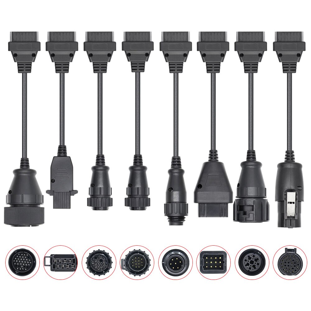 Vollen Satz 8 stücke Lkw Kabel 8 stücke Auto OBD2 Kabel diagnostizieren Adapter Stecker für Delphi Ds150e Lkw diagnostizieren-Werkzeug Auto Scanner
