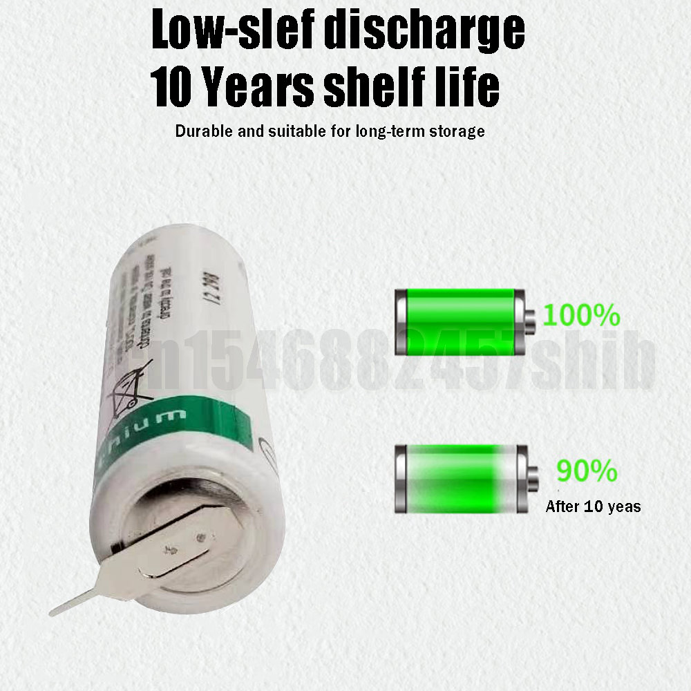 10pcs Original 3.6V Saft LS14500 ER14505 14500 TL5104 Lithium Battery With Pins For PLC Equipment CNC Machine Primary Batteries