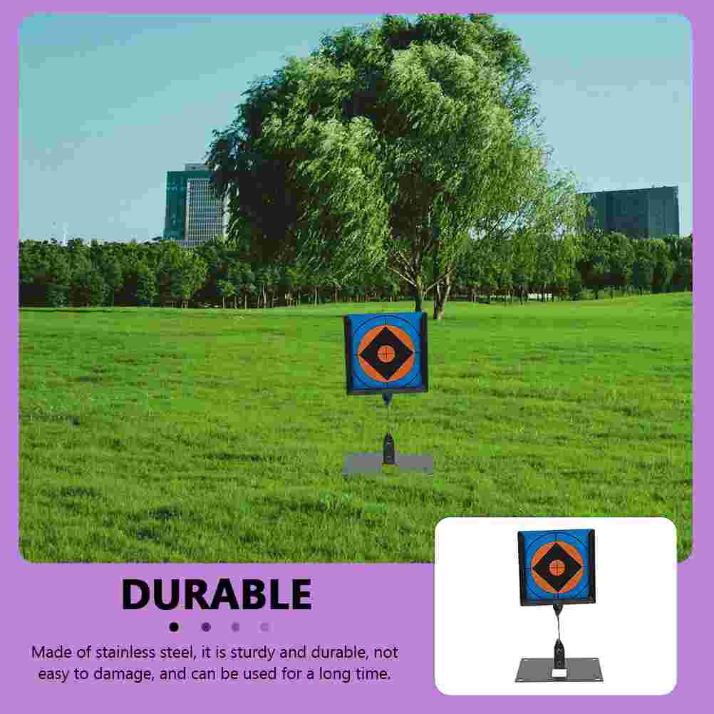 1 Set Stainless Steel Target Stand Stable Shooting Training Target Stand Target Paper Holder