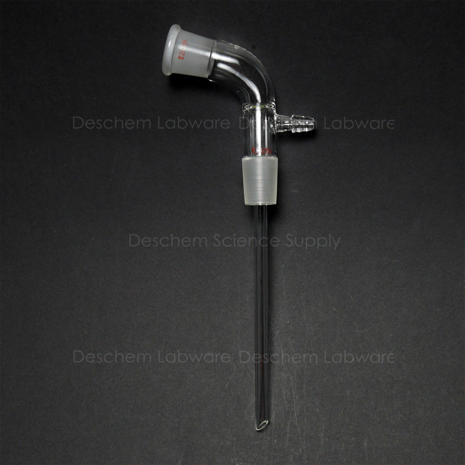 24/29, Glas Vacuüm Opstijgen Adapter Met 150mm Lengte Stoom Buis, Lab Glaswerk