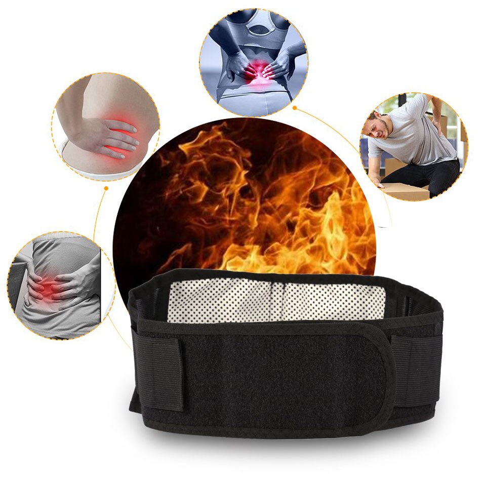 Gobygo verstelbare taille toermalijn zelfverwarmende magnetische therapie rug taille ondersteuningsgordel lendensteun massageband gezondheidszorg