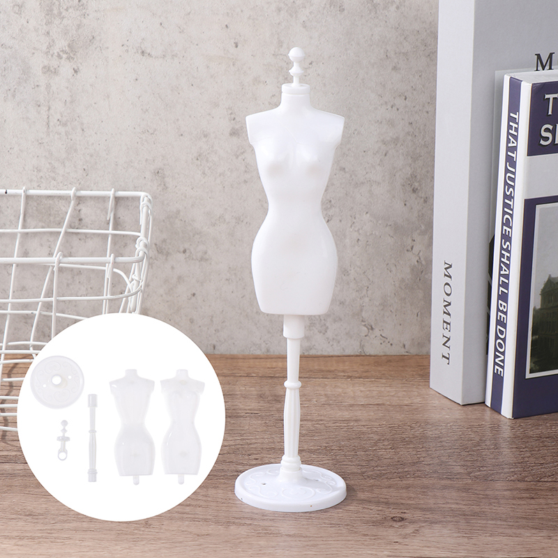 Soporte de maniquí en miniatura para casa de muñecas, colgador de abrigo, soporte de falda, modelo humanoide de juguete, forma de exhibición de vestido de plástico, 1:6: Verde claro