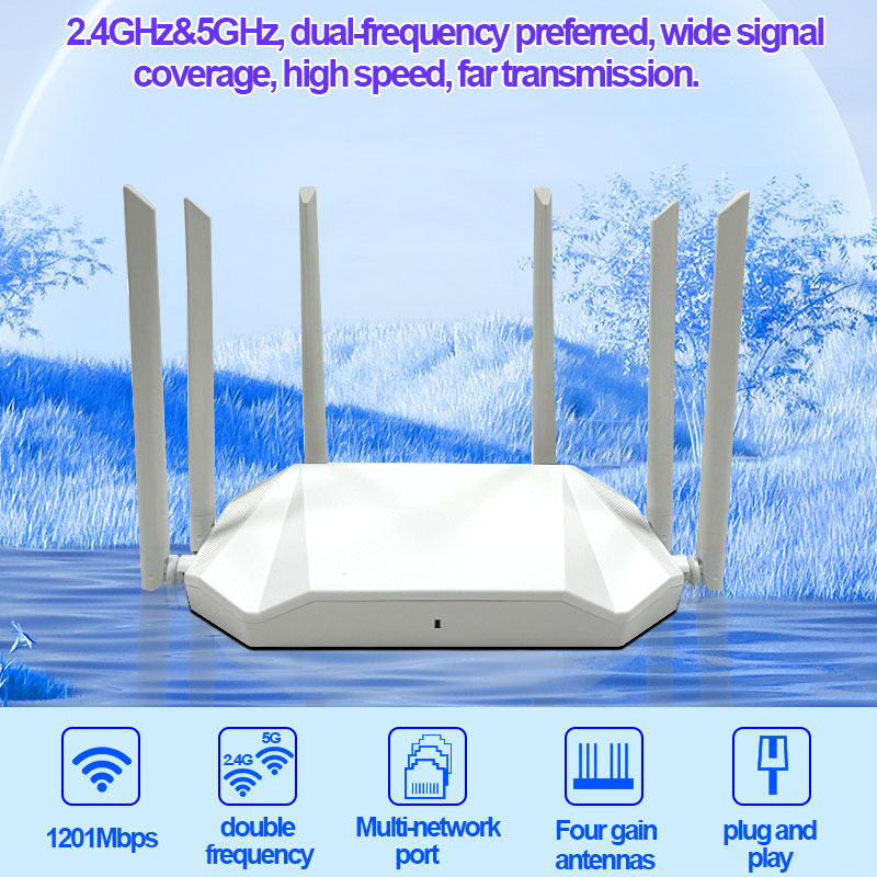 Ax3000 wifi 6 mesh router dual band 2.4 ghz 573 mbps & 5 ghz 2402 mbps 802.11ax/ ac/a/n/g/b standarder understøtter hjemmenetværkssystem