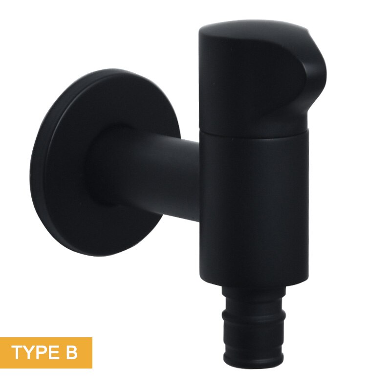 Matte Black Color Finished Wall Mounted Washing Machine Tap Mop Pool Tap Outdoor Garden Faucet Solid Brass Tap Water Bibcock