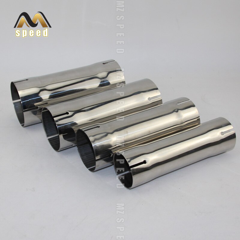 Car Accessories 304 stainless steel tube muffler expanded caliber connector 54mm 66mm 73mm 80mm 4 slot universal sleeve