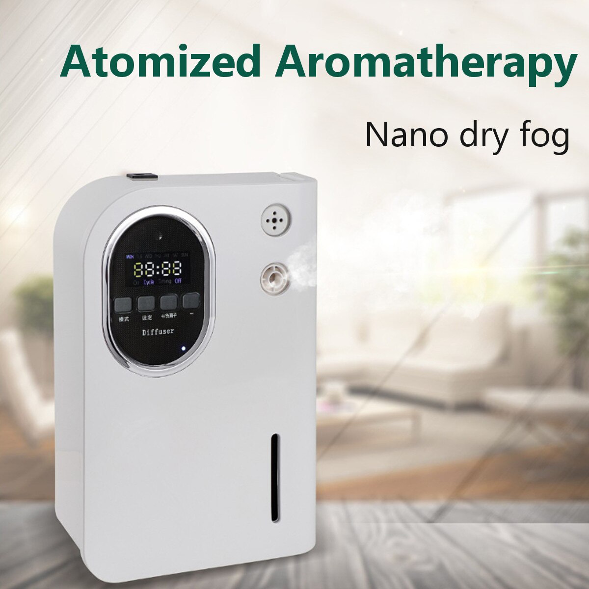 Fragrance Diffuser Negative Ion Air Purifier Essential Oil Air Ionizer with Timer Funciton and LCD Display for Home office hotel