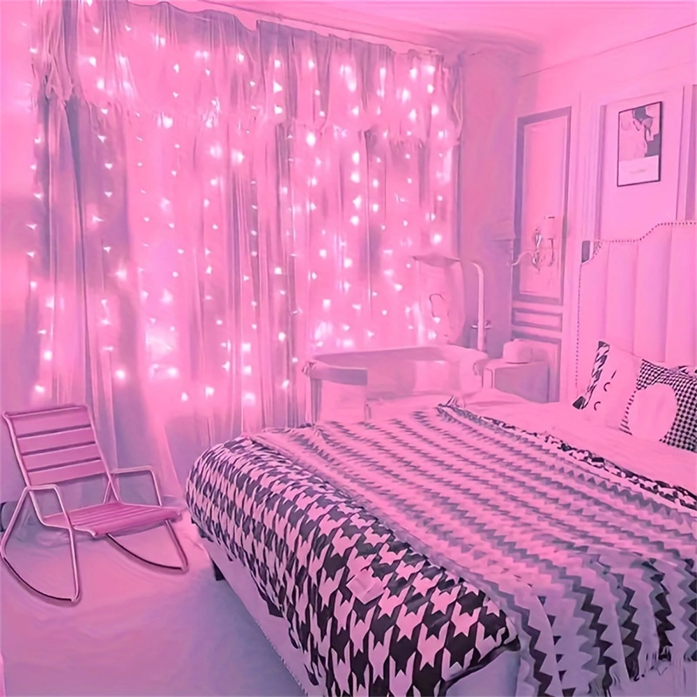 Guirnalda de luces LED para cortina, guirnalda de luces navideñas con USB de 3/6M, luz Led para vacaciones, decoración para de boda y dormitorio