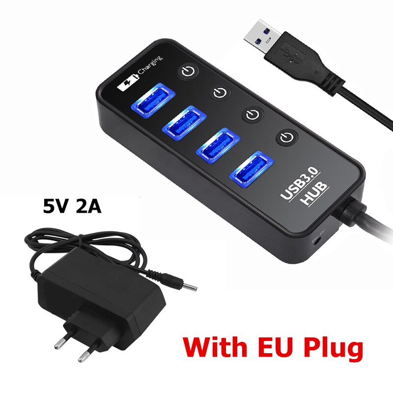 USB Hub 3.0 4 7 USB Port Data Ports + 1 USB Smart ... – Grandado