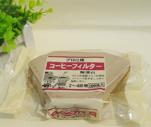 Coffee Filter Paper Prefolded 1 - 4Cups Hand Drip Paper Coffee Filter ZT 100 Pcs