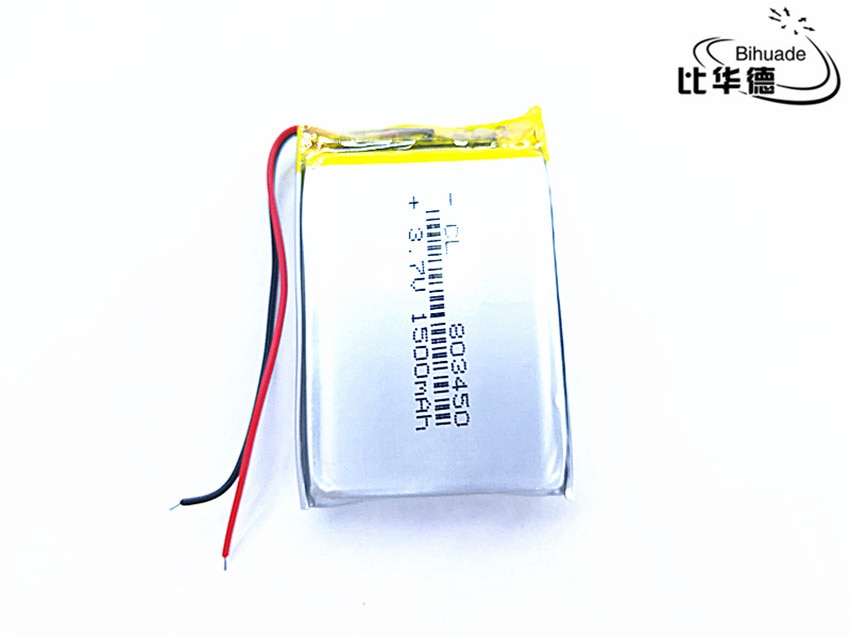 10 stks/partij Liter energie batterij 3.7 V 1500 mAh 803450 Lithium Polymer LiPo Oplaadbare Batterij li ion cellen