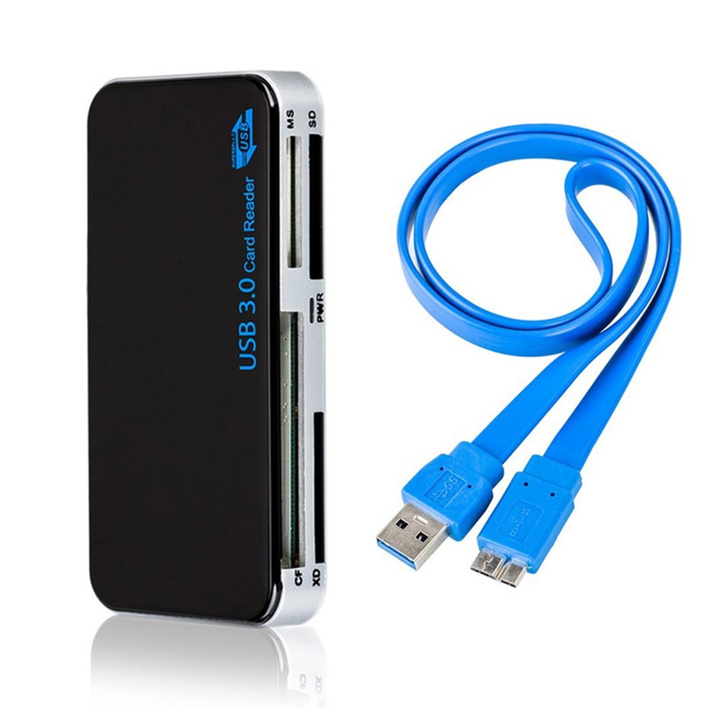 Usb 3.0 tudo-em-1 compacto flash multi leitor de cartão adaptador 5 gbps leitor de cartão usb de alta velocidade para tf sd xd cf cartões digitais seguros