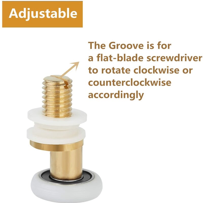 8 szt. Rolki drzwi prysznicowych robić szklanych drzwi przesuwnych koła pasowe bardzo ciche szklane drzwi prysznicowe