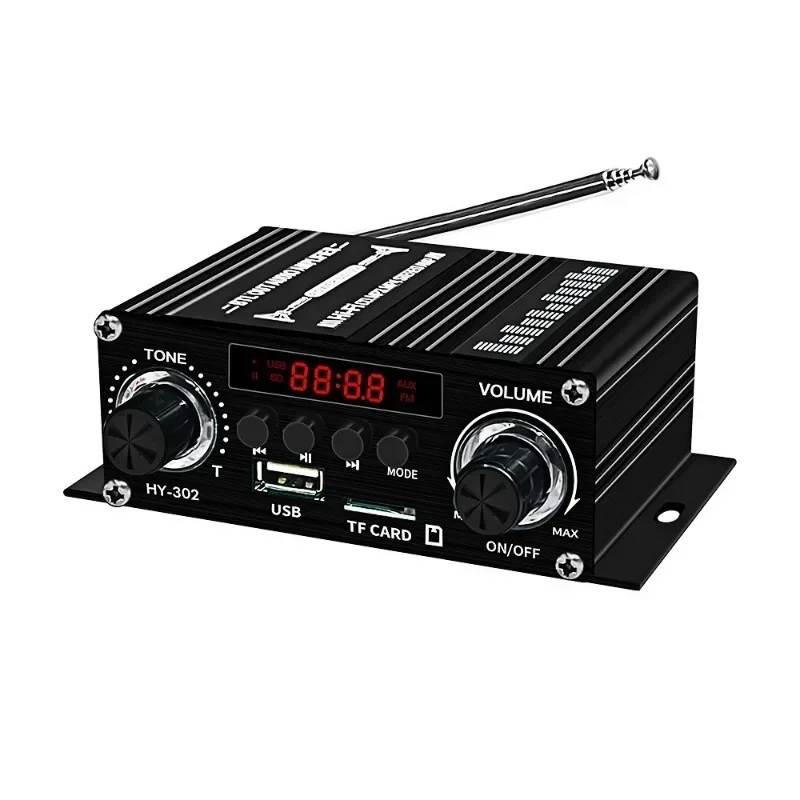 Amplificateur numérique Bluetooth 12V, pour maison et voiture, 2 canaux, haut-parleur sonore HIFI, récepteur FM, Mini amplificateur Audio, nouveauté 2024