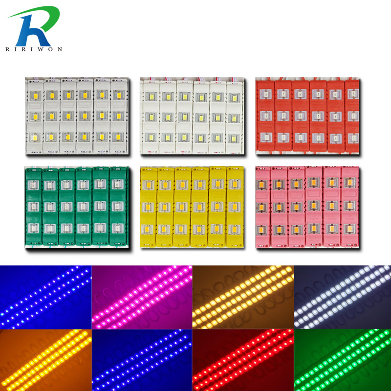 20ps 10ps ip65 5730 3 led modul vandtæt varm hvid, ren hvid, rød, grøn, blå, pink, gul sprøjtestøbningslys til  dc 12v
