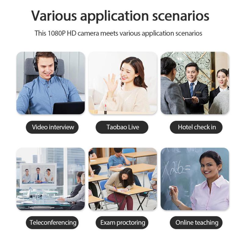 Rotatable Auto Focus 720P 1080P HD Webcam PC Mini USB Web Camera Video Recording High Definition For Laptop Desktop PC Tablet